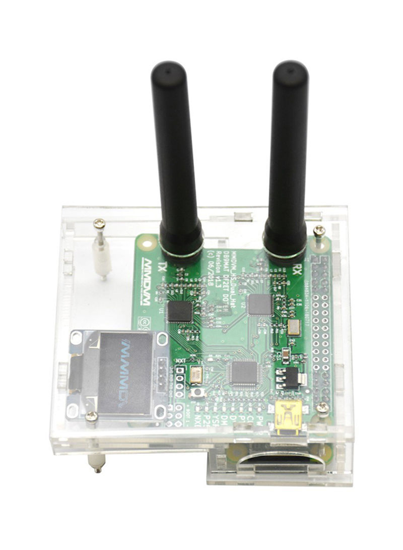USB Communication Duplex MMDVM Hotspot Module Expansion Board With OLED And Antenna For Raspberry Pi Green/Clear