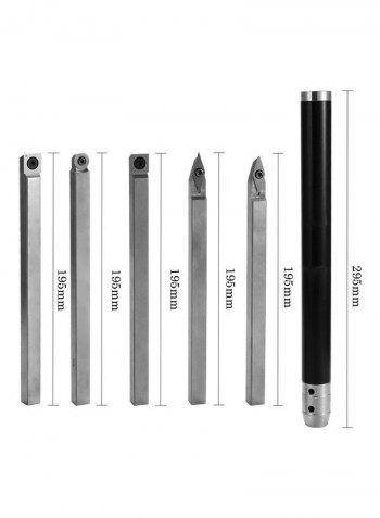 6-Piece Alloy Steel Woodworking Tools Silver/Black