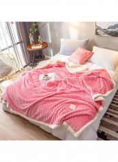 Soft Comfortable Bed Blanket Cotton Pink 200x230centimeter