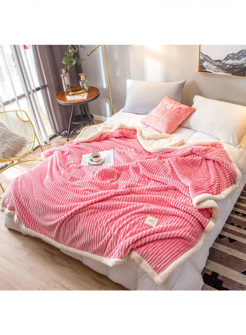 Soft Comfortable Bed Blanket Cotton Pink 200x230centimeter