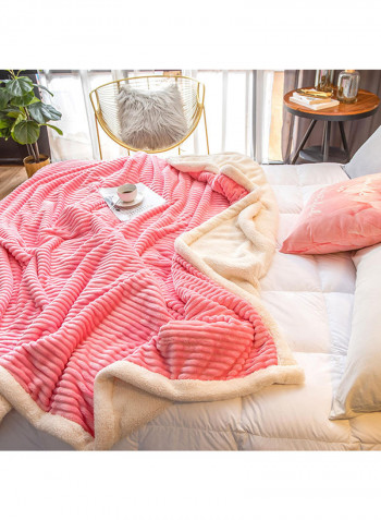 Soft Comfortable Bed Blanket Cotton Pink 200x230centimeter
