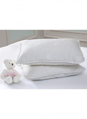 2-Piece Wool Baby Pillow Combination White 35 x 40cm