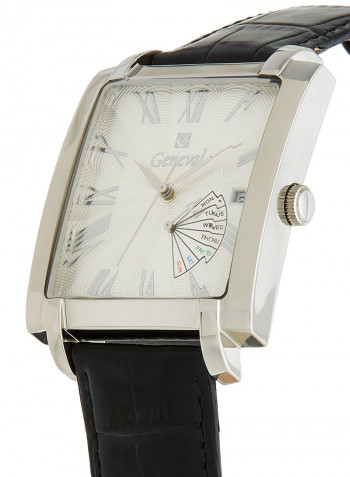 Men's Leather Analog Wrist Watch GL141WWB