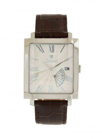 Men's Leather Analog Wrist Watch GL141WWO