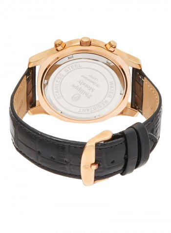 Men's Leather Analog Wrist Watch LS1151RBB