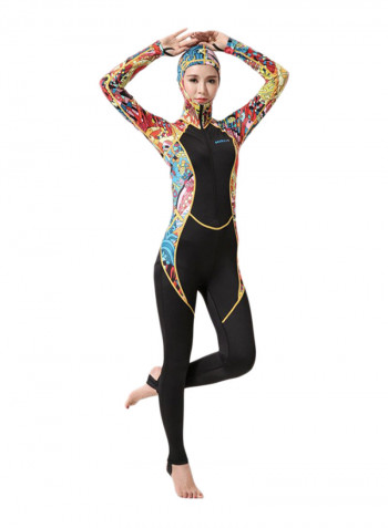 Surf Long Sleeve Block Thicken Jumpsuit Multicolour