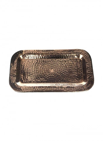 Hand Hammered Copper Tray Bronze 12x7inch