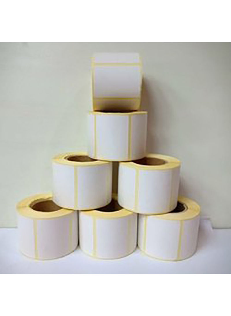 Pack Of 7 Rolls Thermal Transfer Labels White