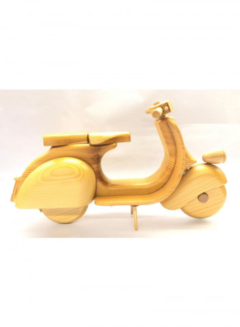 Handmade Wooden Scooter Beige 30x16x10centimeter