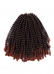 2-Piece Spring Twist Natural Hair Extension Brown 20centimeter