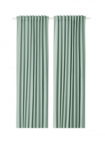 2-Piece Window Curtain Set Green 145x300centimeter