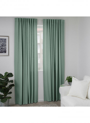 2-Piece Window Curtain Set Green 145x300centimeter