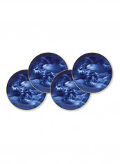 4-Piece Round Plate Set Blue/Gold 21cm reviews 4-Piece Round Plate Set Blue/Gold 21cm