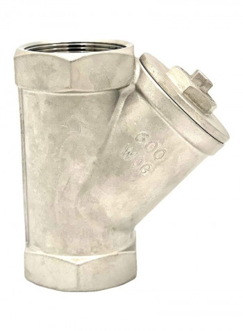 Stainless Steel Y-Strainer Screwed Valve Silver 2inch