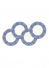 4-Piece Round Plate Set Blue/White 23cm reviews 4-Piece Round Plate Set Blue/White 23cm
