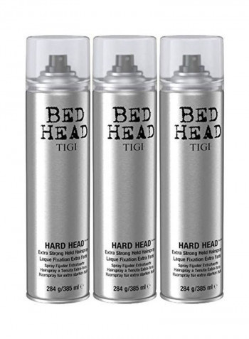 Pack Of 3 Hard Head Extra Strong Hair Spray 385مل