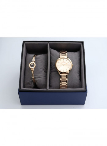 Women's Stainless Steel Wrist Watch Set Truth Seeker