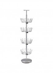 4-Tier Shoe Tree Silver 49x12x12inch