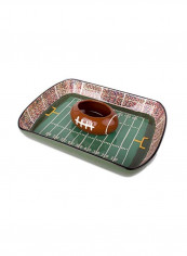 Football Stadium Chip And Dip Sports Serving Set Green/White/Brown 2x9x6inch reviews Football Stadium Chip And Dip Sports Serving Set Green/White/Brown 2x9x6inch
