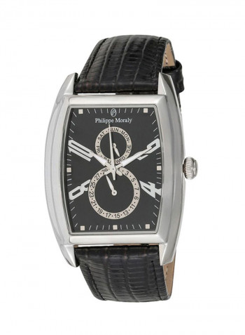 Men's Leather Chronograph Watch L1421WBB