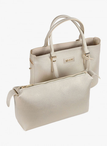 Tote Bag With Pouch Gold