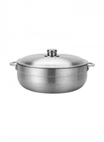 2-Piece Aluminum Alpine Gourmet Caldero Set Silver 13Quart