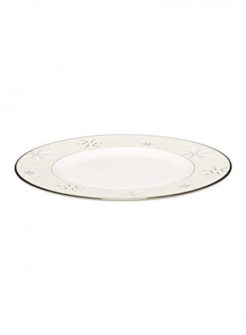 Federal Platinum Snowflake Accent Plate White 9inch