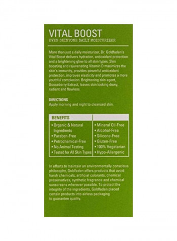 Vital Boost Even Skintone Daily Moisturizer 50ml