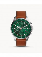 Men's Dillinger Chronograph Luggage Leather Strap Wrist Watch FS5734