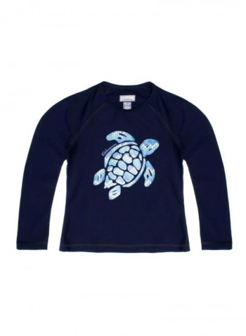 Glassy Long Sleeves T-shirt Navy