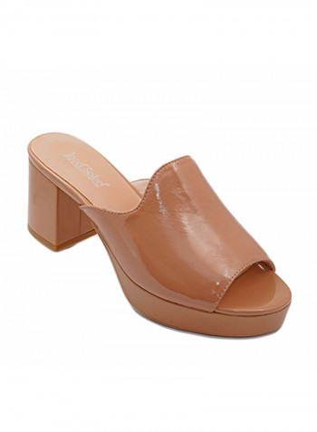 Heeled Casual Sandals Beige