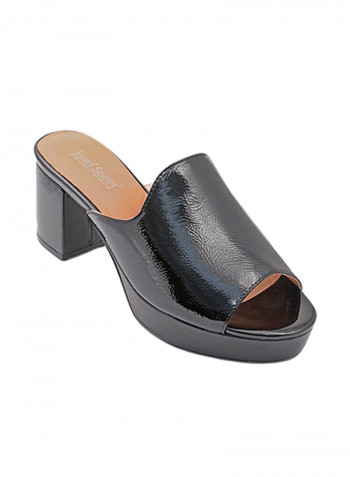 Heeled Casual Sandals Black