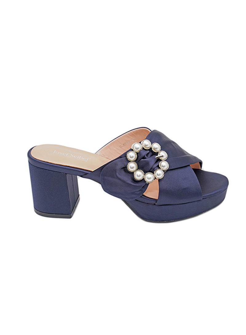 Heeled Casual Sandals Blue