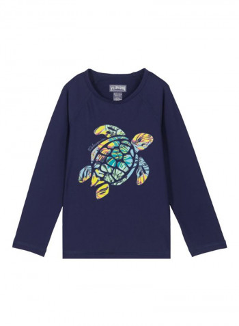 Glassy Long Sleeves T-shirt أزرق/أصفر/أخضر