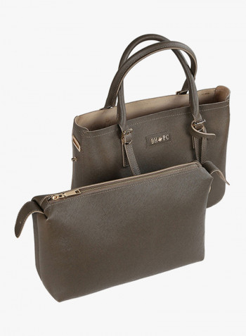 Tote Bag With Pouch Mink