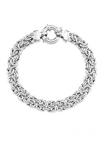 925 Sterling Silver Byzantine Link Chain Bracelet