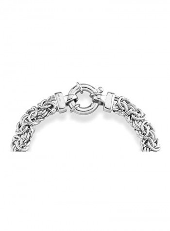 925 Sterling Silver Byzantine Link Chain Bracelet