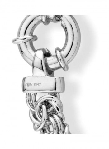 925 Sterling Silver Byzantine Link Chain Bracelet