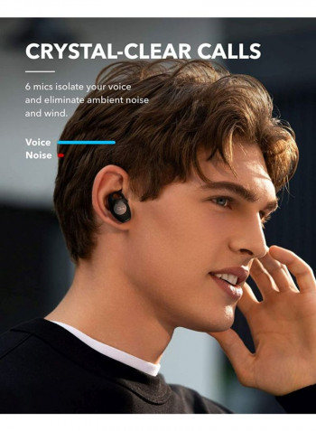 Wireless Bluetooth In-Ear Headphones With Mic Black