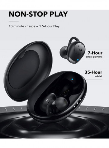 Wireless Bluetooth In-Ear Headphones With Mic Black