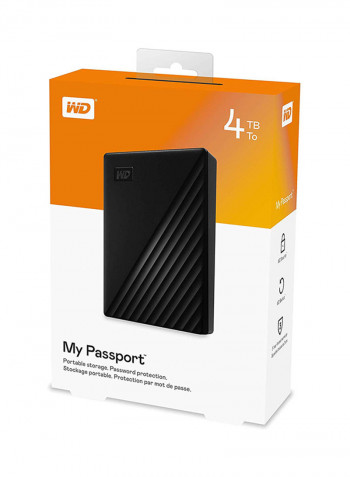 My Passport Portable External Hard Drive 4TB Black