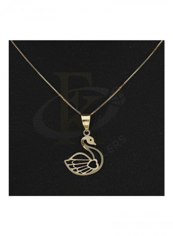 Chain Necklace With Swan Pendant