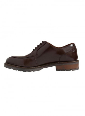 Derby Leather Formal Shoes Brown