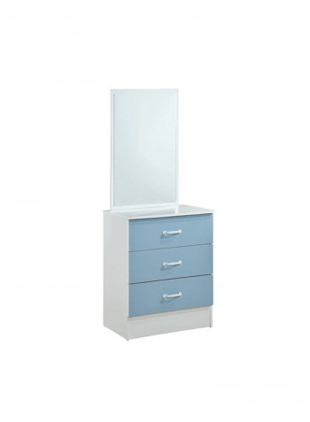 Jackson Chest Of Drawer White/Blue 60x40x149.5cm