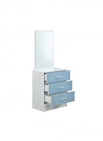 Jackson Chest Of Drawer White/Blue 60x40x149.5cm