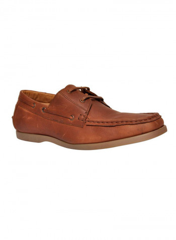 Derby Leather Formal Shoes Brown