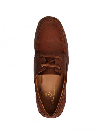 Derby Leather Formal Shoes Brown