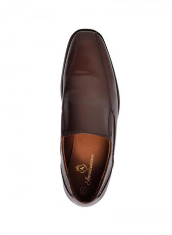 Leather Formal Moccasins Loafers Brown