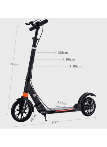 Adjustable Handlebar Folding Kick Scooter 108×95×20cm