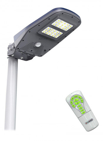 1000 Lumens Solar Courtyard Light with Remote Control and PIR Motion Sensor Grey